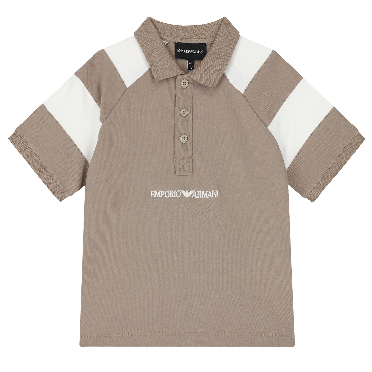 Boys Beige Logo Polo Shirt, 1, hi-res