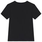 Girls Black Logo T-Shirt, 1, hi-res