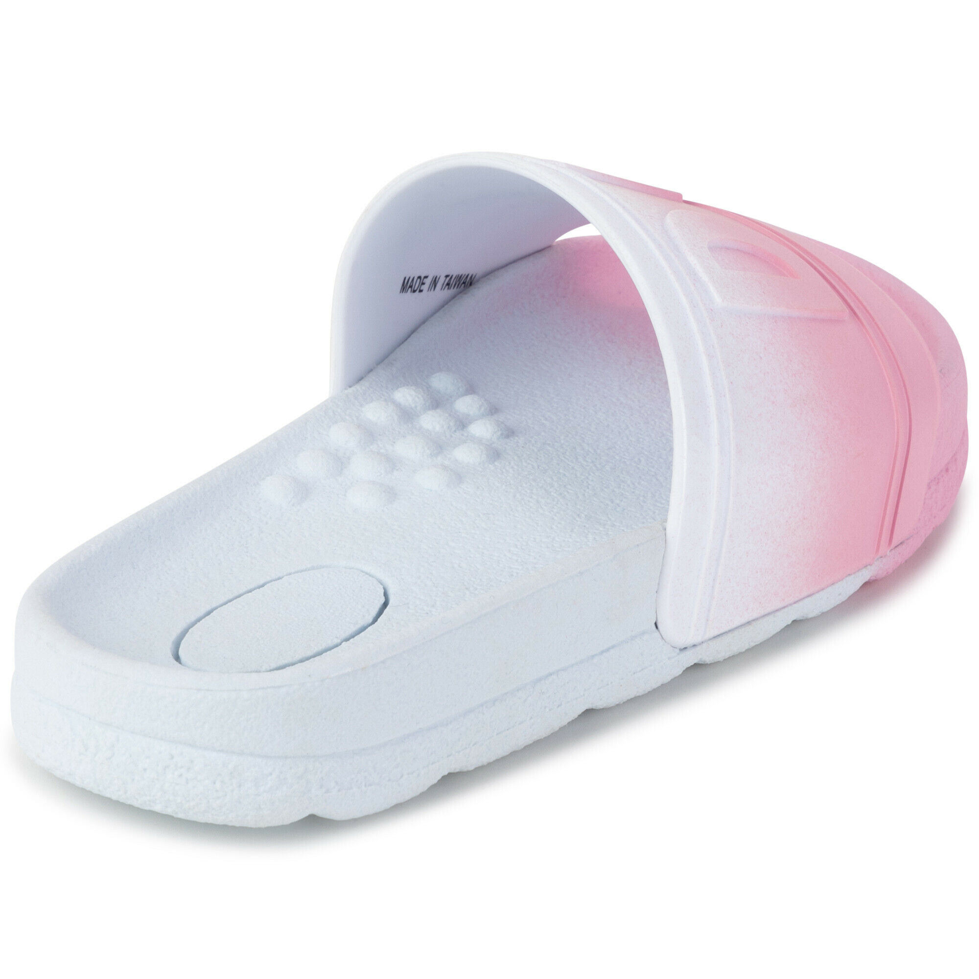 DKNY Girls Pink White Logo Sliders Junior Couture UK