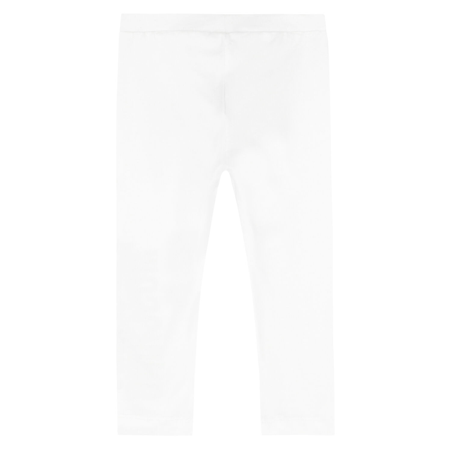 Younger Girls White Logo Leggings, 1, hi-res