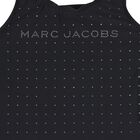 Girls Black Rhinestones Logo Swimsuit, 1, hi-res