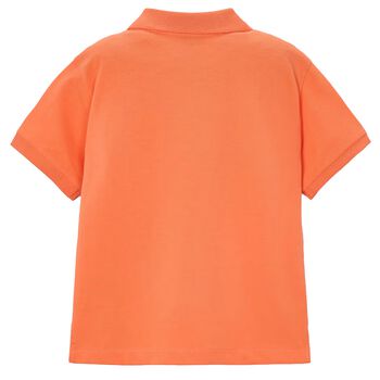Boys Orange Logo Polo Shirt