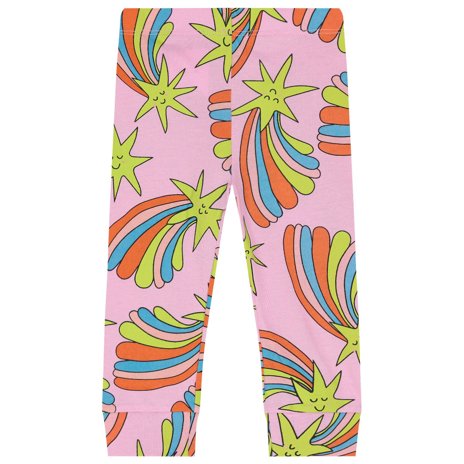 Younger Girls Pink Shooting Stars Leggings, 1, hi-res image number null