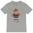 Boys Grey Polo Bear T-Shirt, 1, hi-res