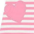 Girls Pink & White Striped Dress, 1, hi-res