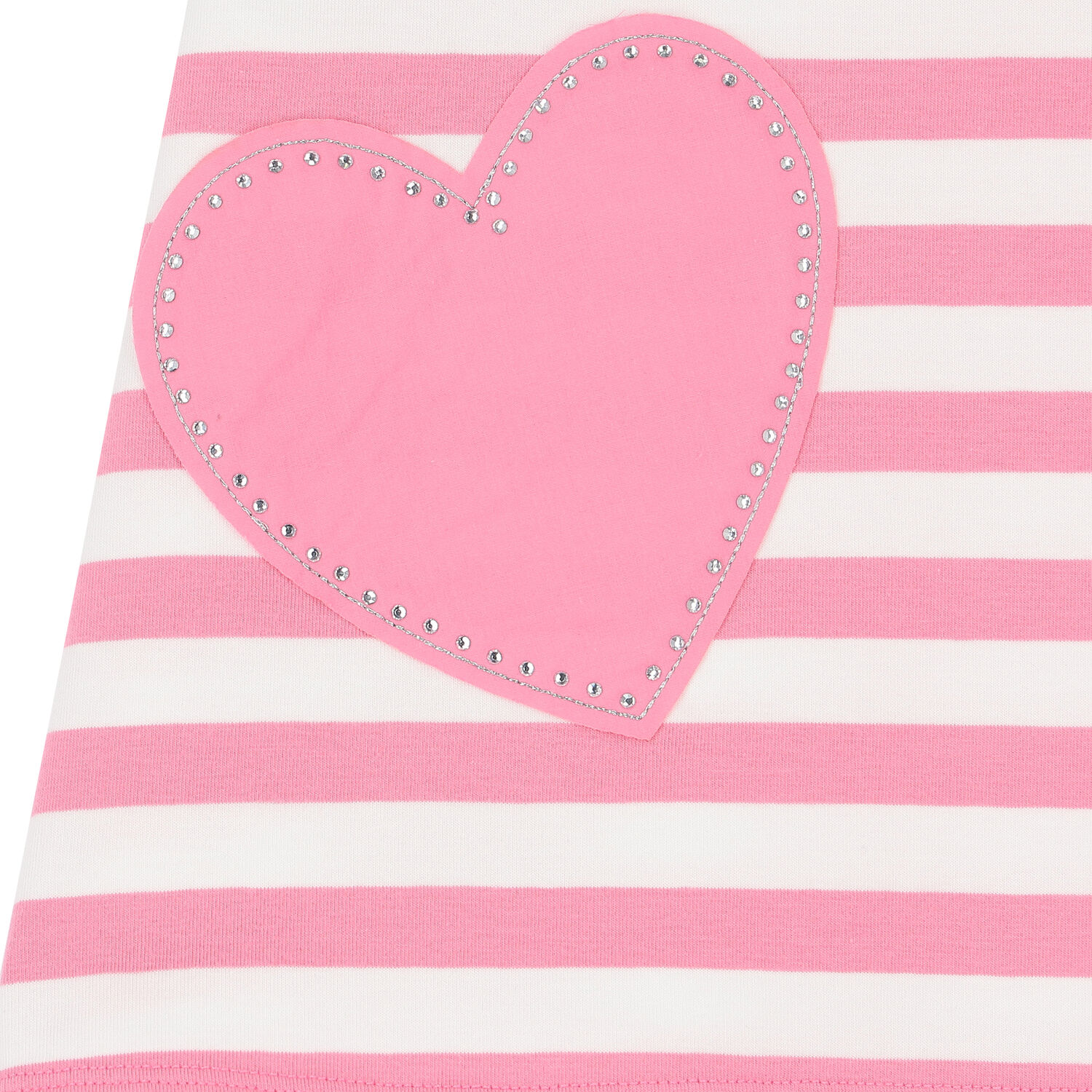 Girls Pink & White Striped Dress, 1, hi-res