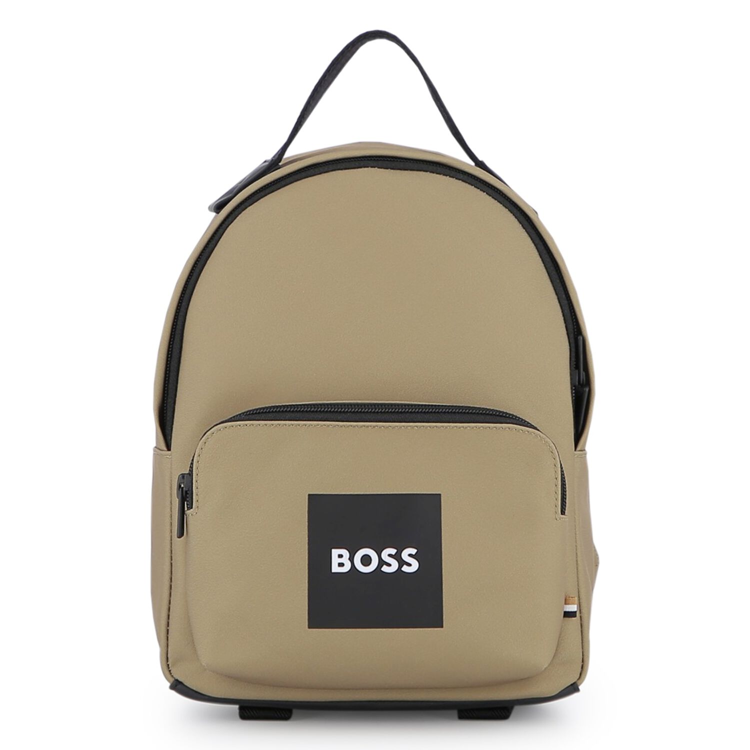 Boys Beige Canvas Backpack, 1, hi-res