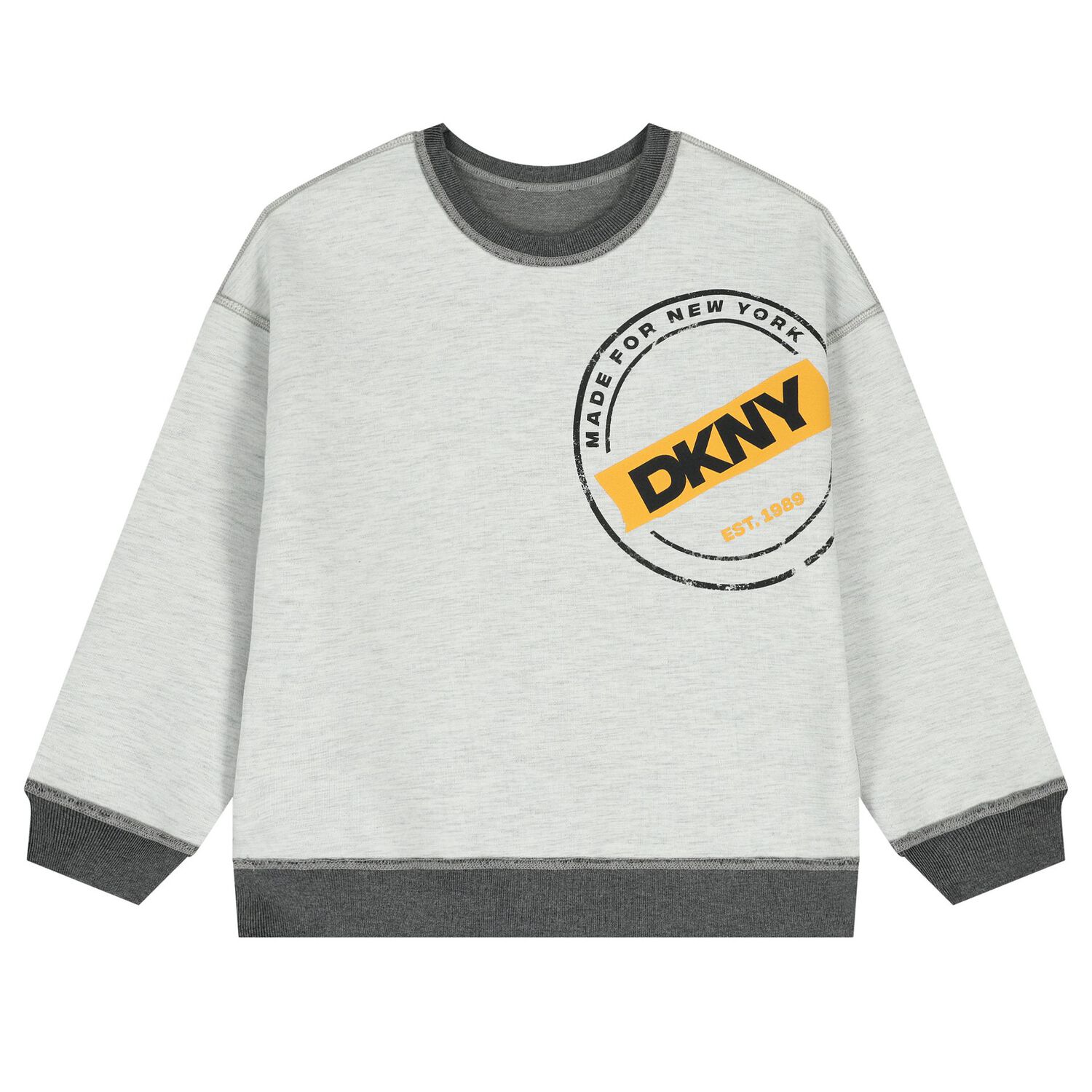 Boys Grey Logo Reversible Sweatshirt , 1, hi-res