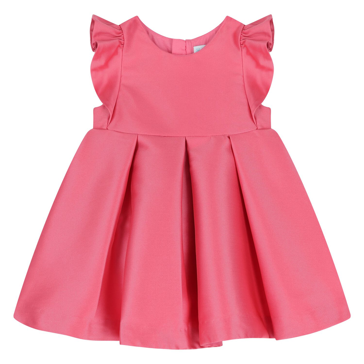 Younger Girls Pink Satin Dress, 1, hi-res