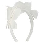 Girls White Flower Headband, 1, hi-res