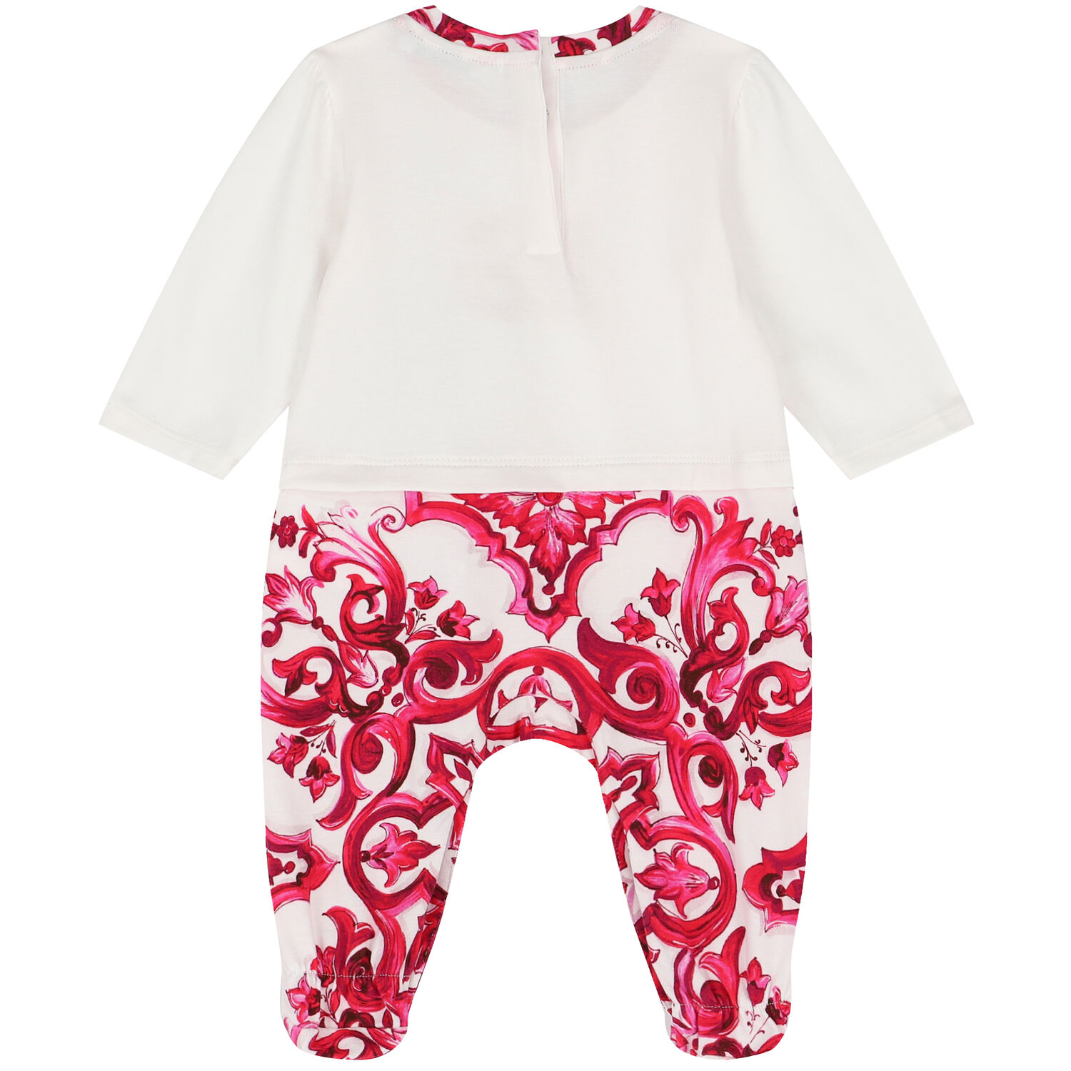 Baby Girls Ivory & Pink Majolica Babygrow Gift Set, 1, hi-res