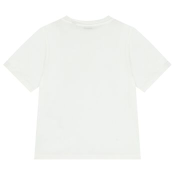 White Logo Check T-Shirt