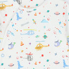 Baby Boys White Helicopter Babygrow, 1, hi-res