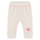 Baby Girls Beige Logo Tracksuit ( 3 Piece ), 1, hi-res
