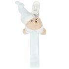 Baby Boys Blue Teddy Bear Dummy Clip, 1, hi-res