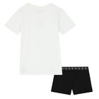 White & Black Logo Pyjamas, 1, hi-res
