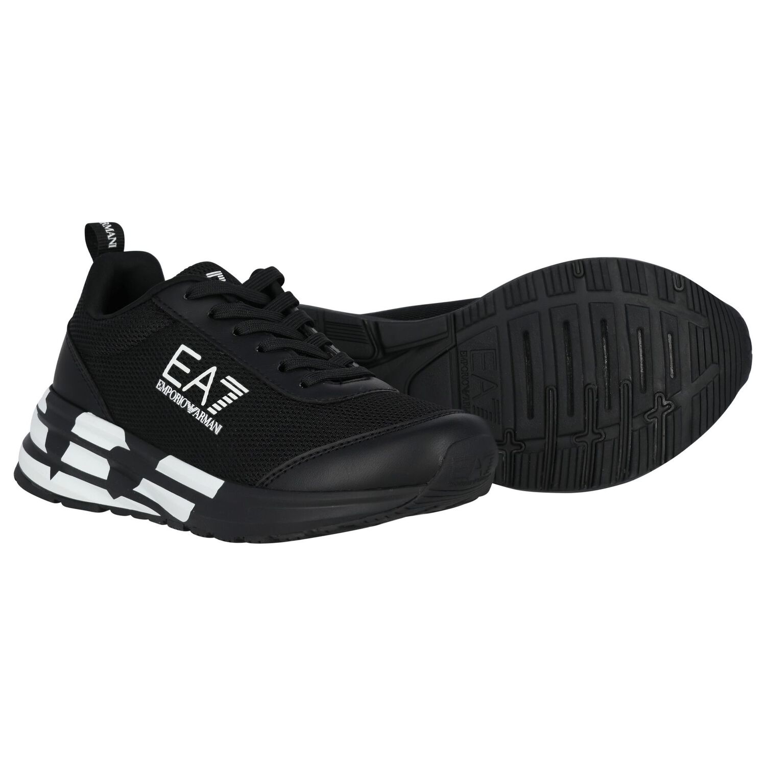 Black & White Logo Trainers, 1, hi-res