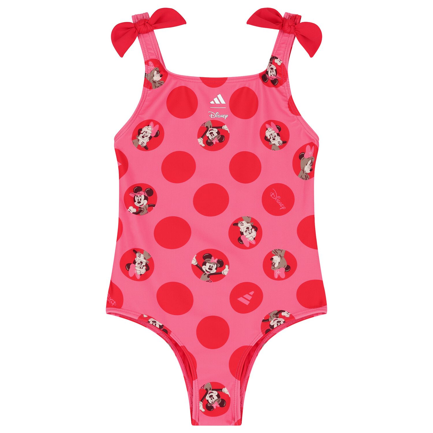 Girls Pink & Red Minnie Mouse Swimsuit, 1, hi-res