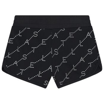 Girls Black Logo Shorts