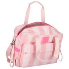 Pink Logo Striped Baby Changing Bag, 1, hi-res