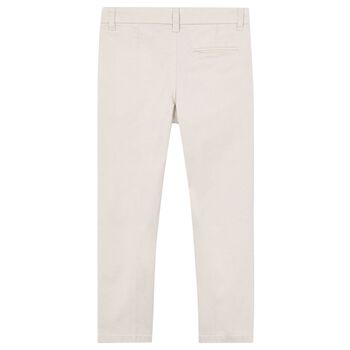 Boys Beige Chino Trousers