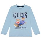 Boys Blue Teddy Bear Long Sleeve Top, 4, hi-res