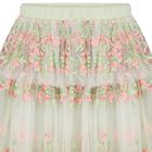 Girls White, Green & Pink Tulle Skirt, 1, hi-res