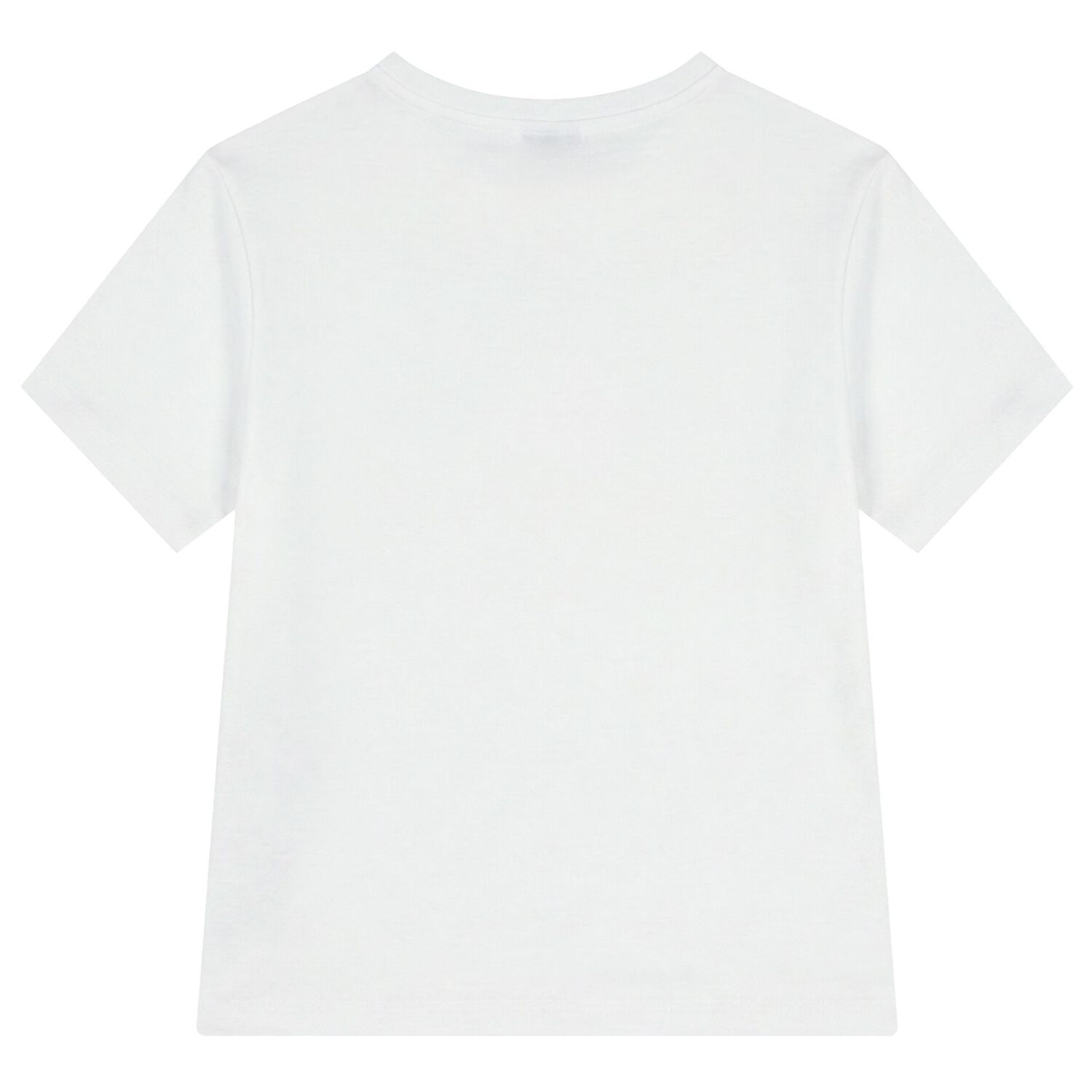 Girls White Web Striped T-Shirt, 1, hi-res
