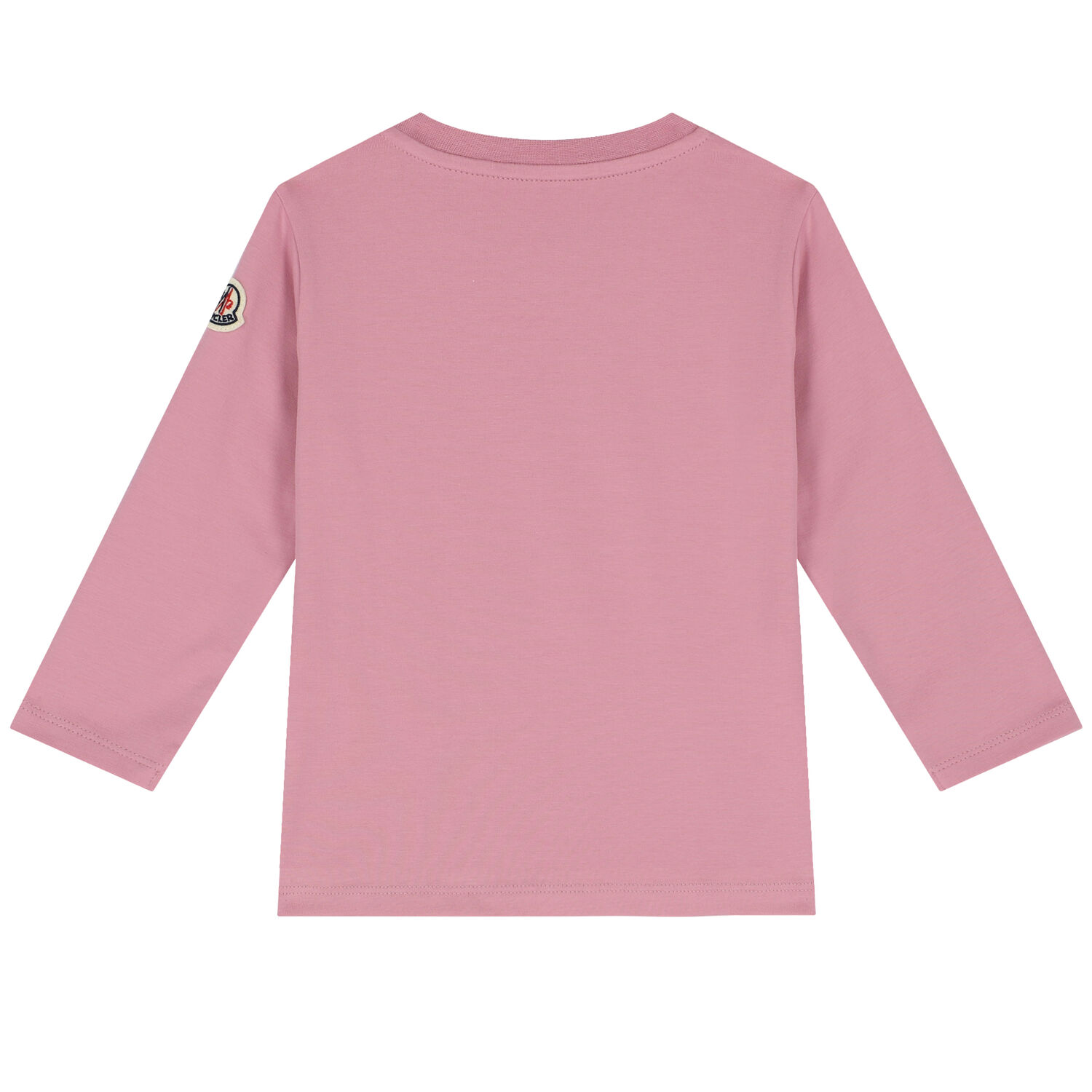 Younger Girls Pink Logo Long Sleeve Top, 1, hi-res
