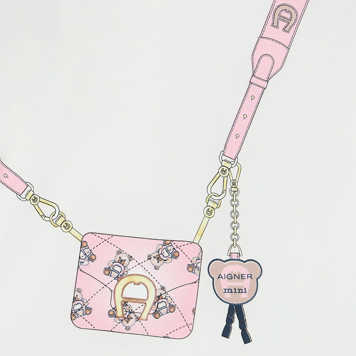 Baby Girls White Pima Cotton Logo Bag Babygrow, 1, hi-res