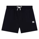 Younger Navy Blue Logo Shorts, 1, hi-res