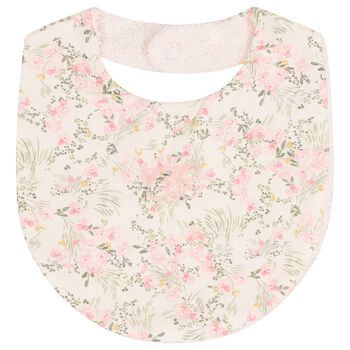 Baby Girls Pink Floral Bib