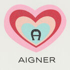 Girls Ivory & Pink Logo Dress, 1, hi-res