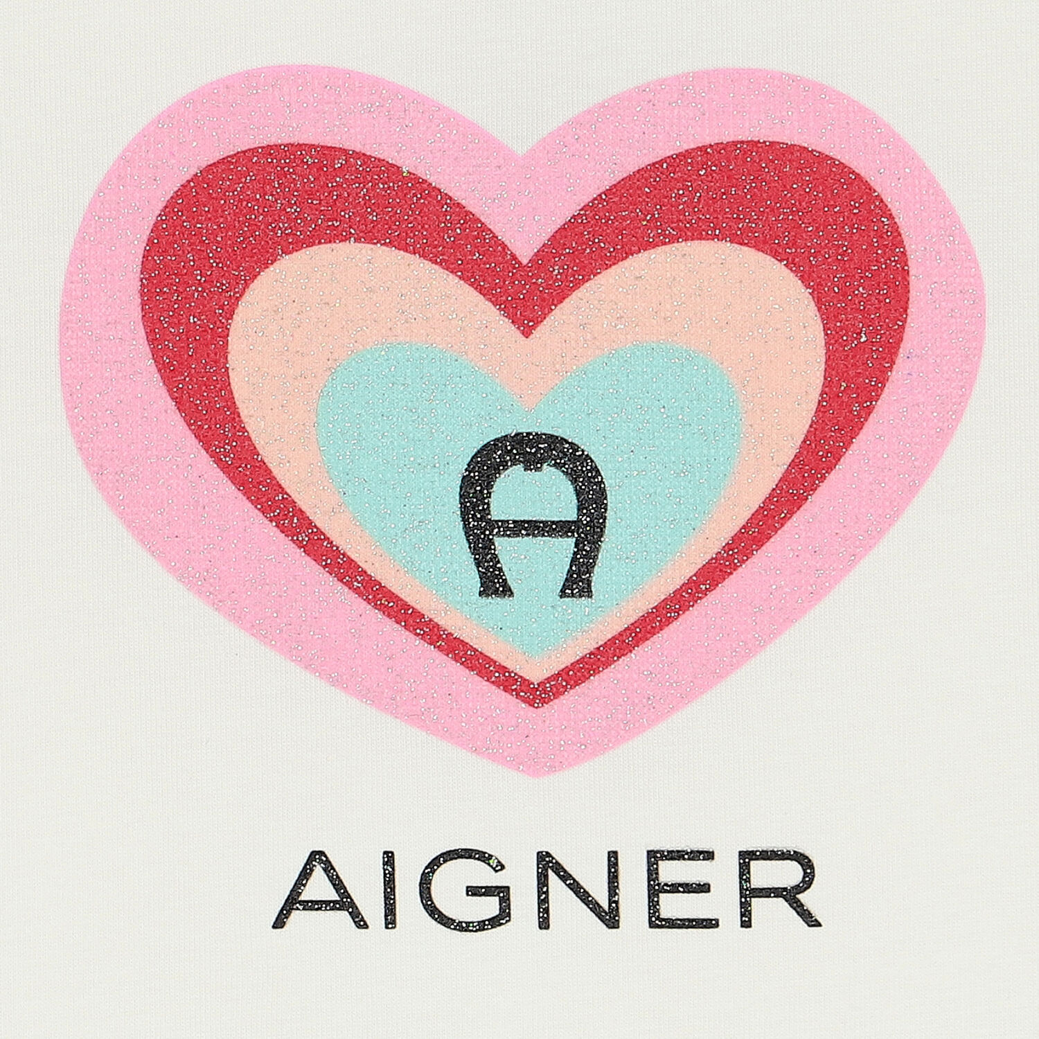 Girls Ivory & Pink Logo Dress, 1, hi-res