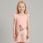 Girls Pink Ruffled Dress, 2, hi-res