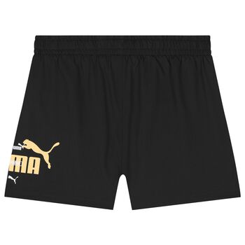 Boys Black Logo Swim Shorts