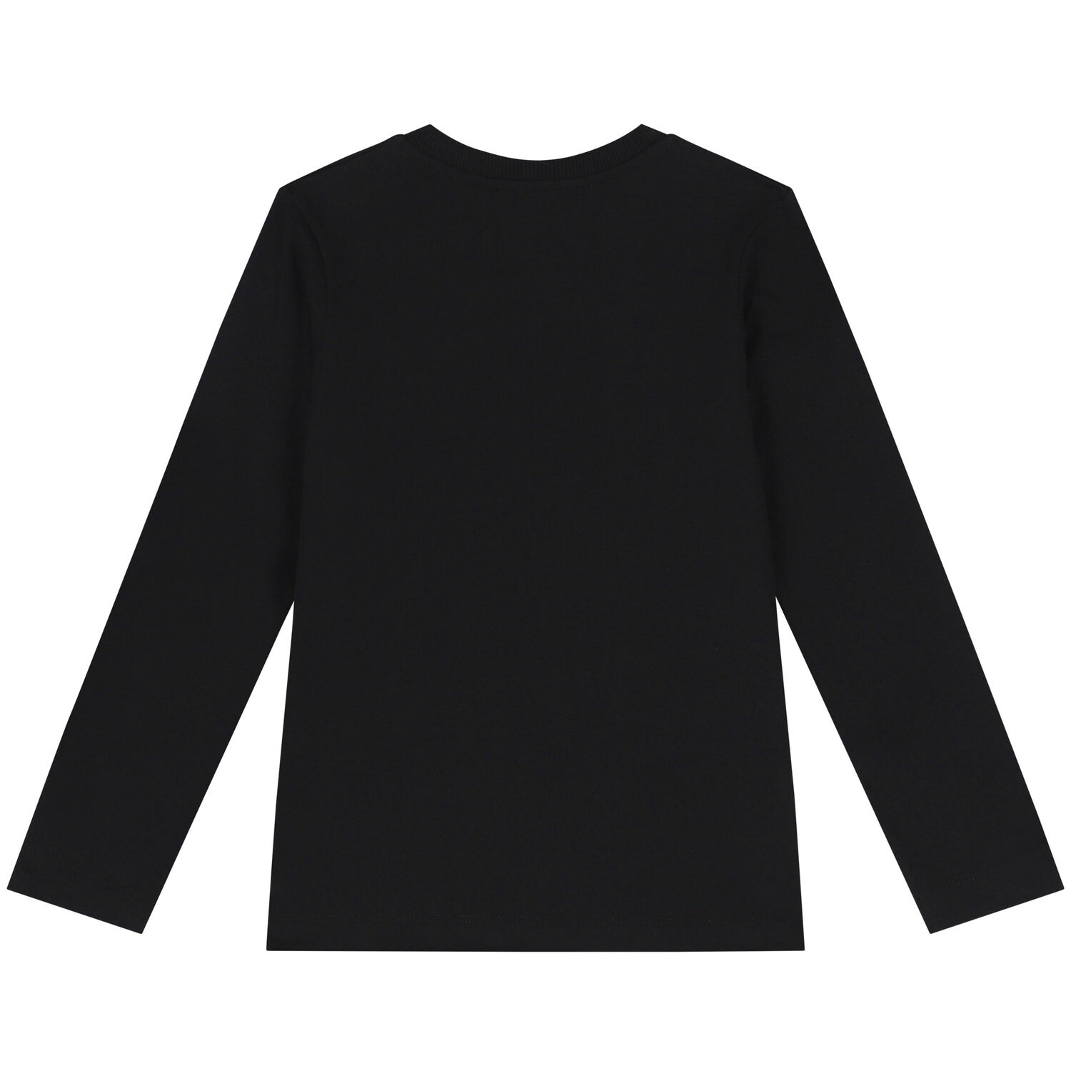Black Teddy Bear Logo Long Sleeve Top, 2, hi-res
