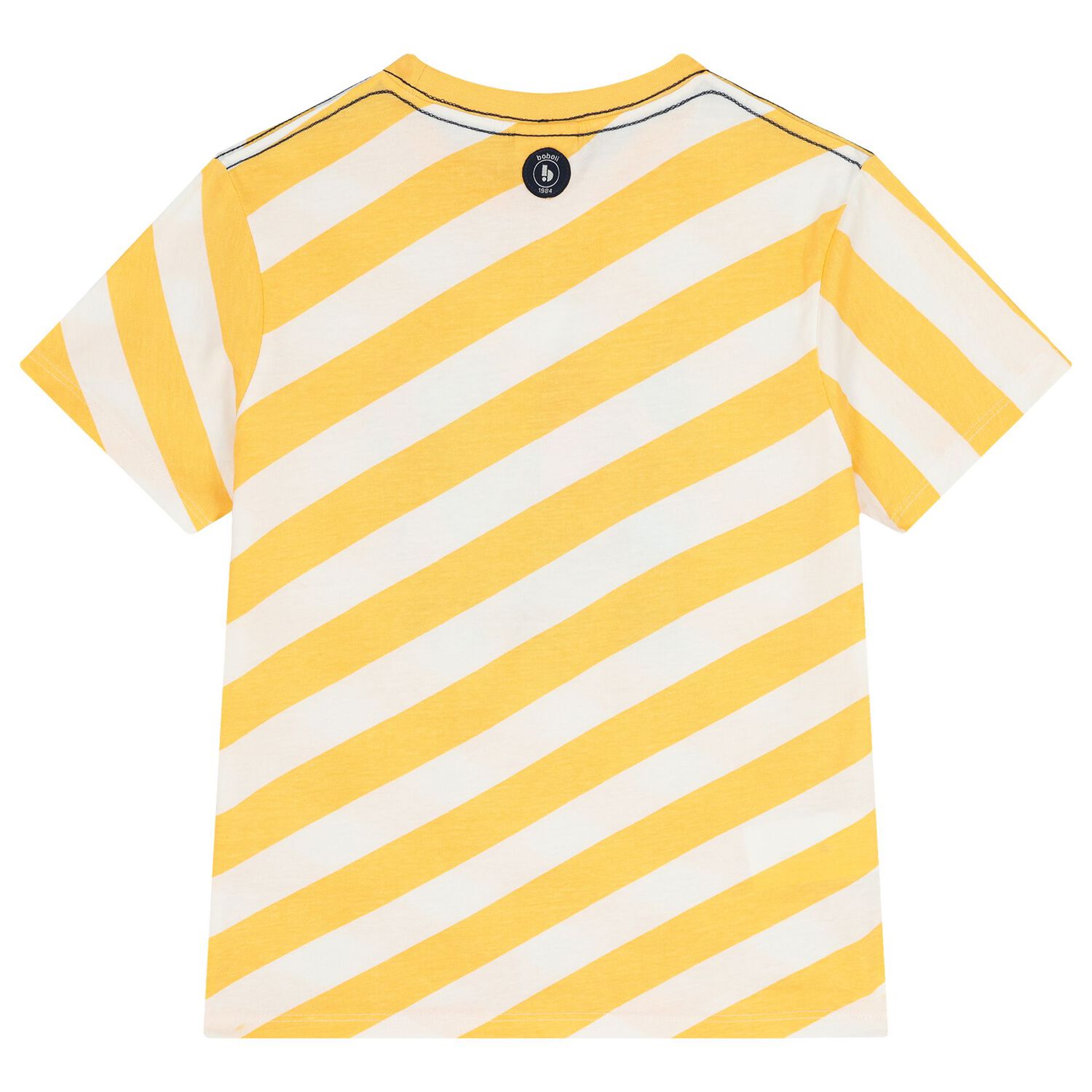 Boys White & Yellow Striped T-Shirt, 1, hi-res