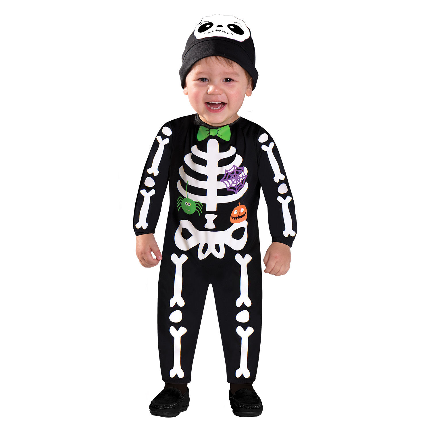 Black Mini Bones Halloween Baby Costume, 1, hi-res