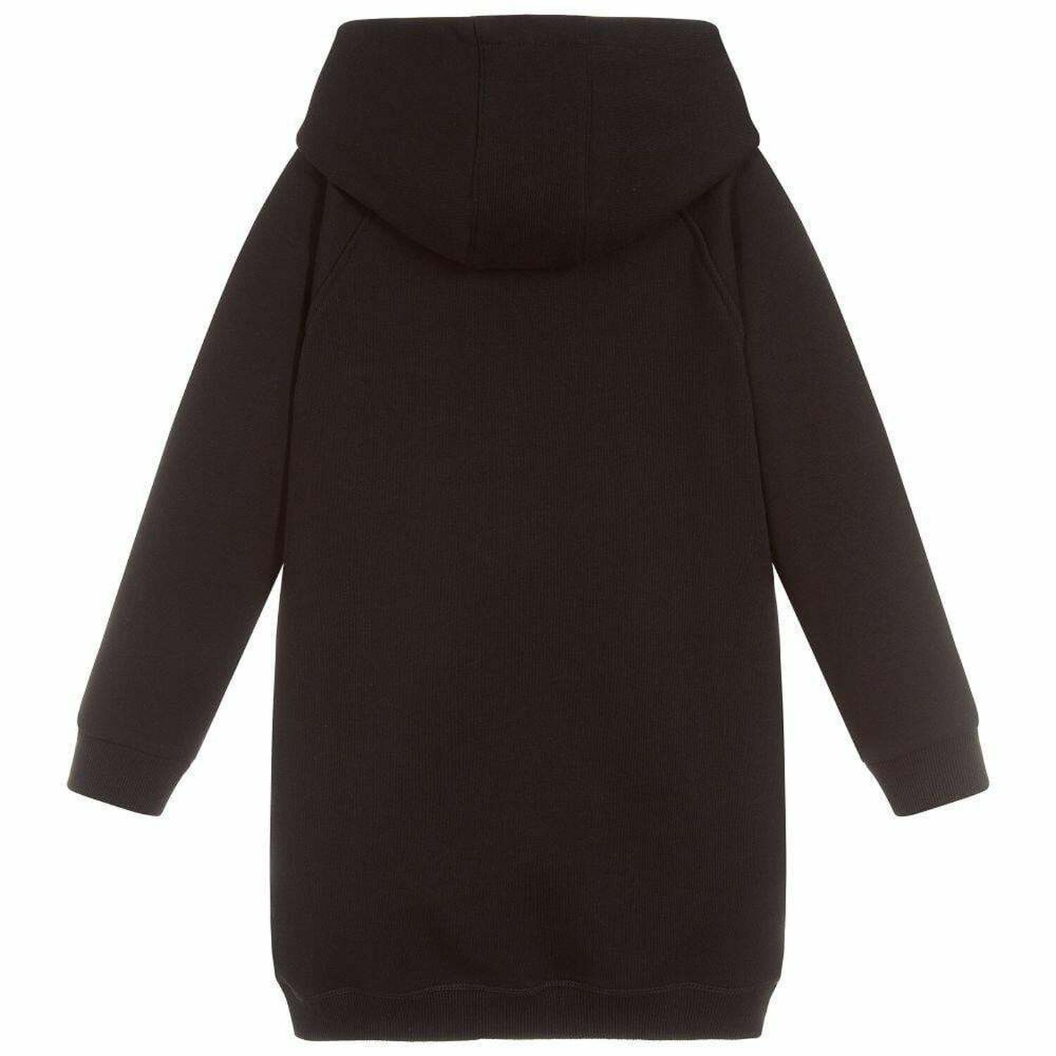 Girls Black Logo Jumper Dress, 1, hi-res