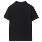 Boys Black EKD Logo Polo Shirt, 1, hi-res