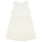 Girls Ivory Bow Dress, 1, hi-res
