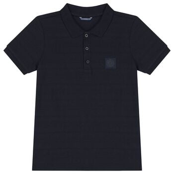 Boys Navy Blue Logo Polo Shirt