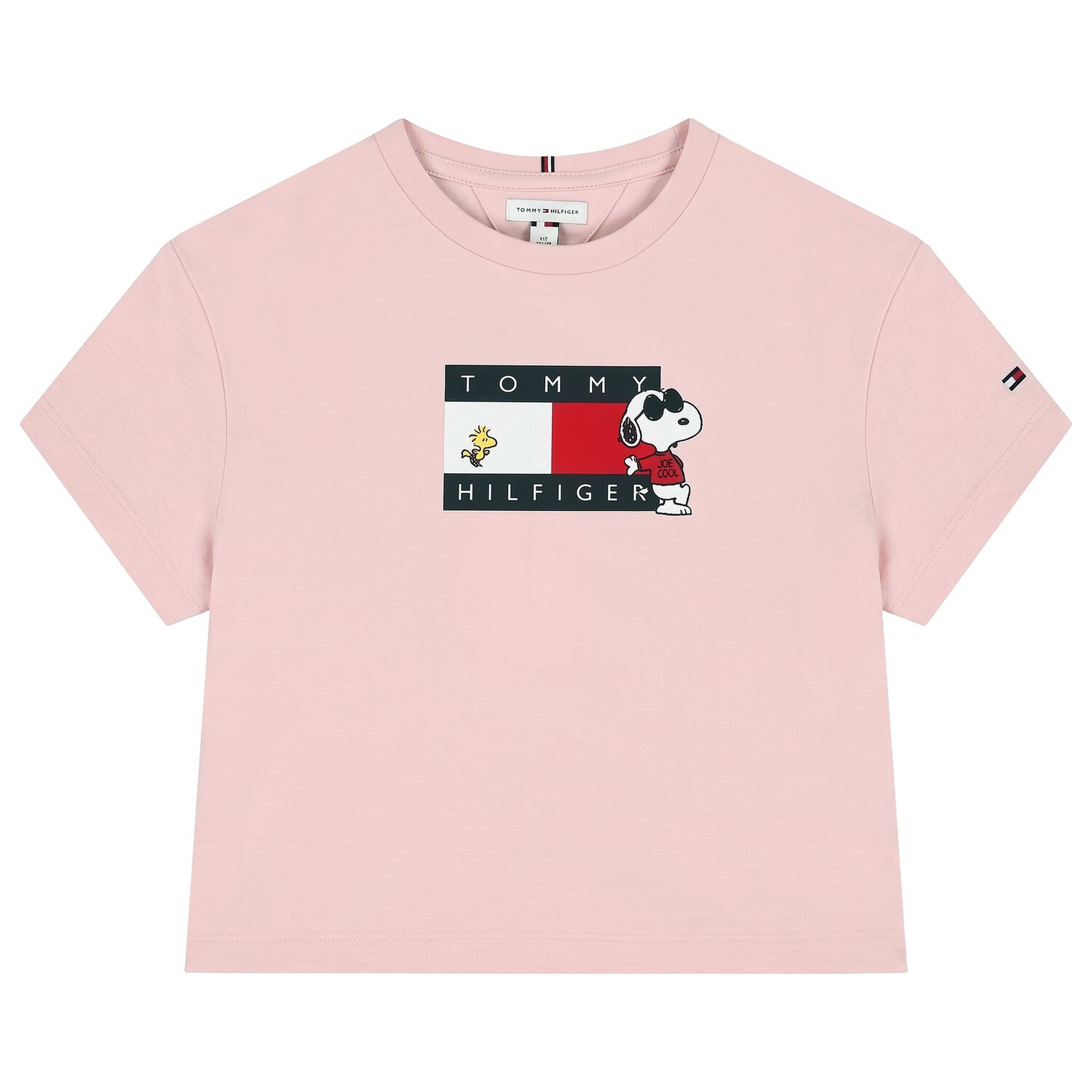 Girls Pink Snoopy Logo T-Shirt, 2, hi-res