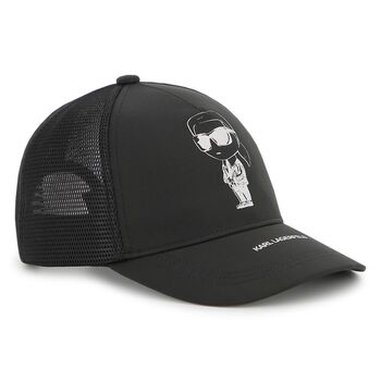 Boys Black Ikonik Karl Cap