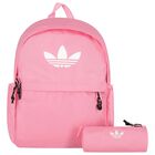 Girls Pink Logo Backpack, 1, hi-res