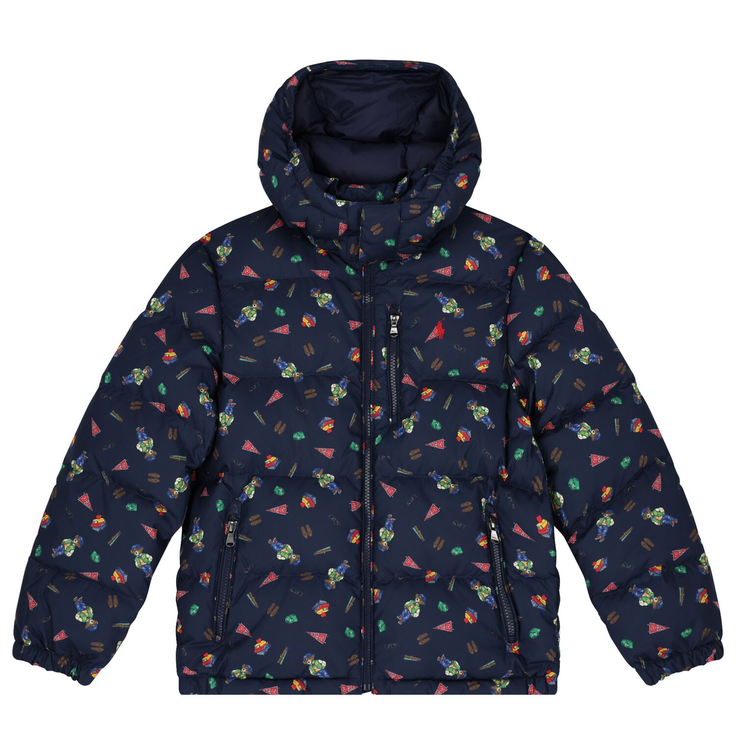Boys Multicolor Logo Puffer Jacket, 1, hi-res image number null