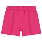 Girls Pink Jersey Shorts, 2, hi-res