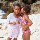 Girls White Starfish Kurta Dress, 1, hi-res