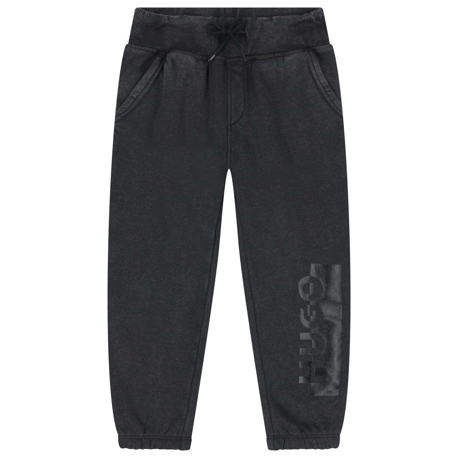 Boys Black Logo Joggers, 1, hi-res